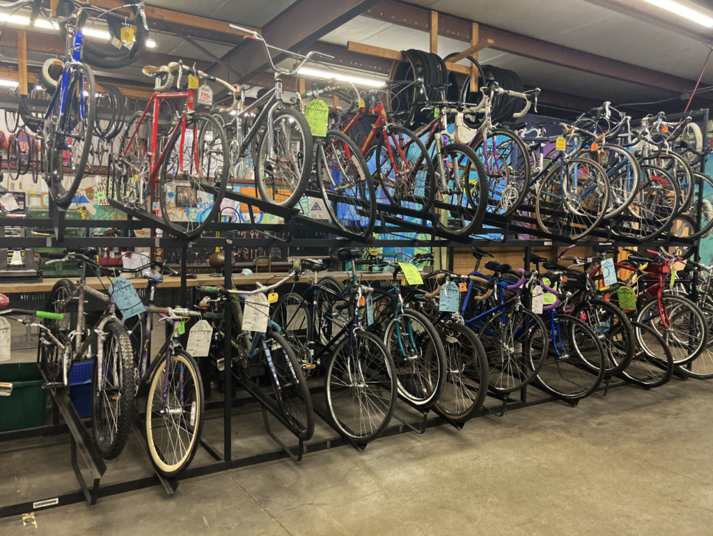 two levels of bikes for sale
